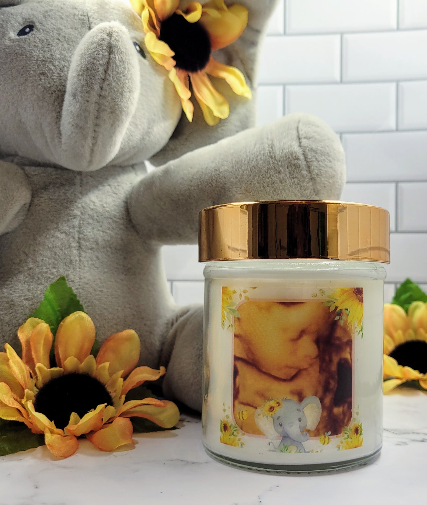 Customizable Sonogram Candle