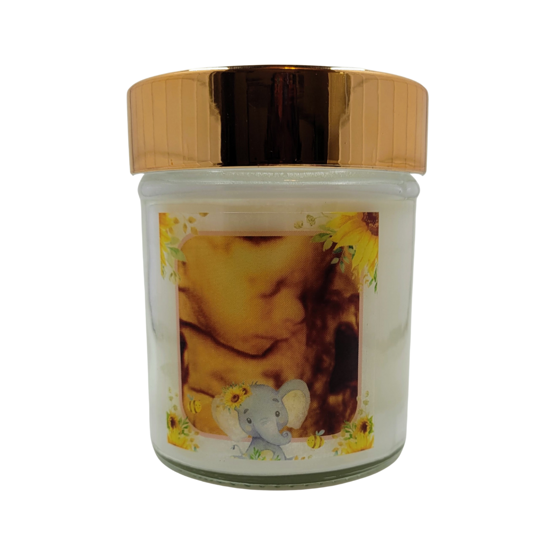 Customizable Sonogram Candle